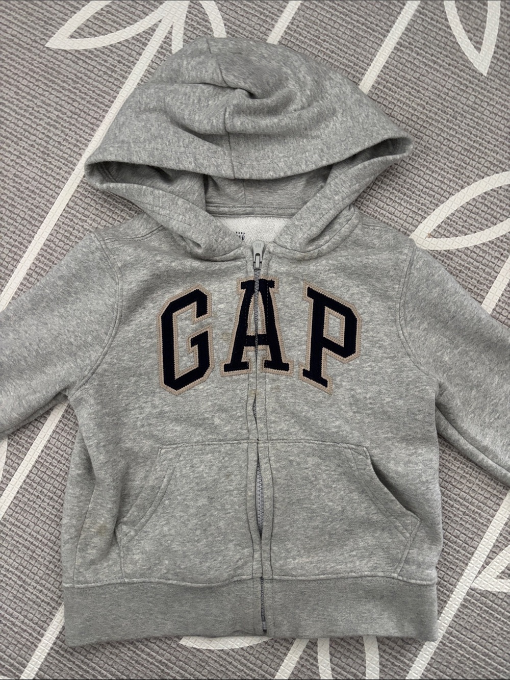 Soft Gap gray zipper cotton hoodie sweatshirt pockets 5
